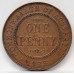 AUSTRALIA 1933 . ONE 1 PENNY . ERROR . MAJOR PLANCHET FLAWS